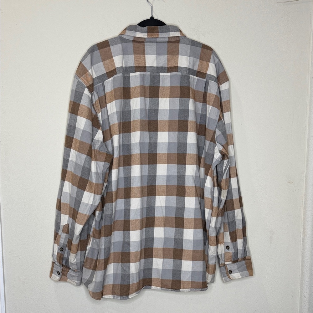 Carhartt Men's Gray and Brown Checkered Shirt - Picture 8 of 8